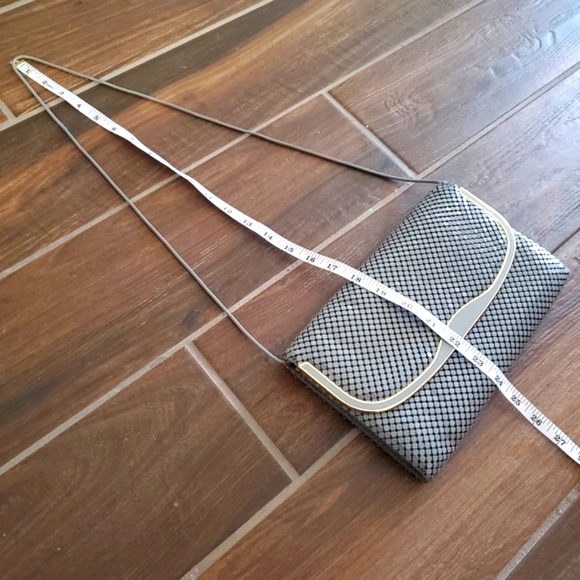 VINTAGE Elka Grey Chainmail Metal Mesh Purse with Snake Shoulder Strap - Picture 8 of 12